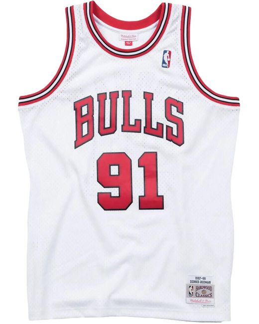 Mitchell & Ness White Nba Swingman "Bulls 97-98 Dennis Rodman" Jersey for men