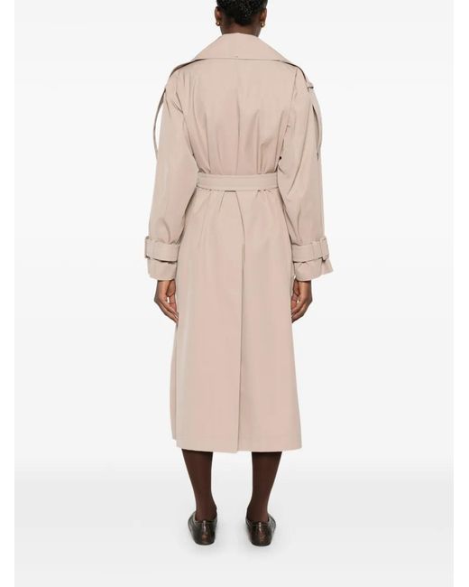 Sportmax Natural Spxgocce Belted Double-Breasted Trench Coat