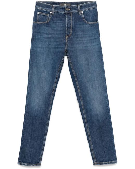 PT Torino Blue Straight-Leg Jeans for men