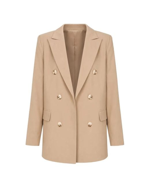 Jijil Natural Double-Breasted Blazer