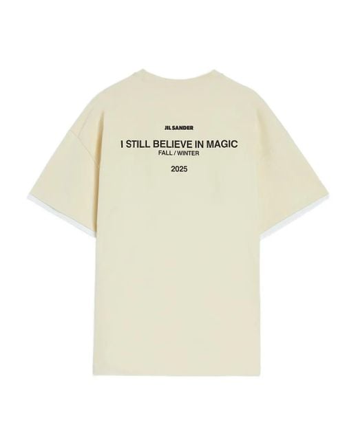 Jil Sander White Cotton Crew-Neck T-Shirt for men