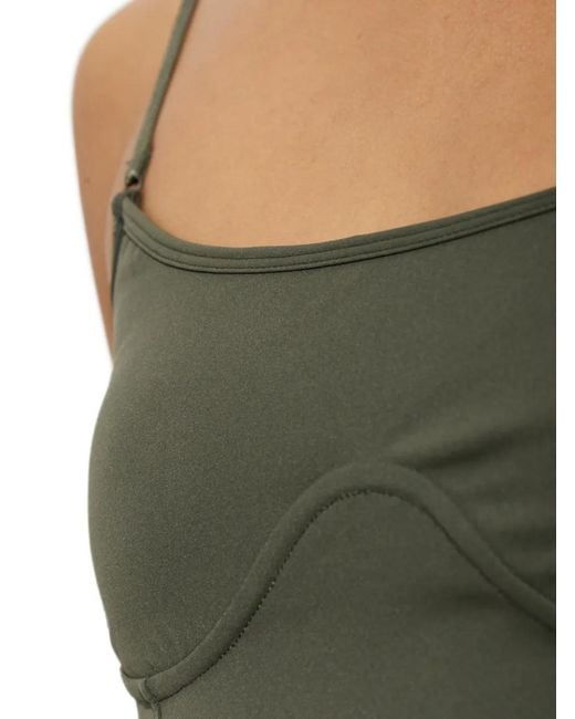 Rethinkit Studios Green Seam-Detail Sleeveless Top