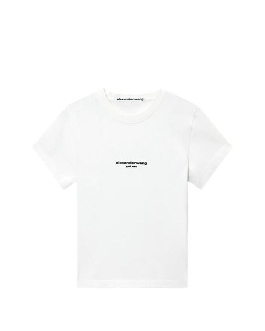 Alexander Wang White T-Shirt À Logo Imprimé