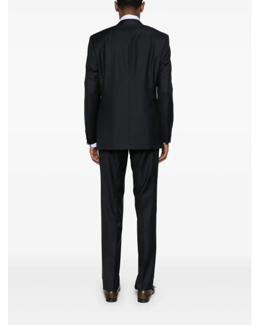Canali Black Single-Breasted Wool Suit for men