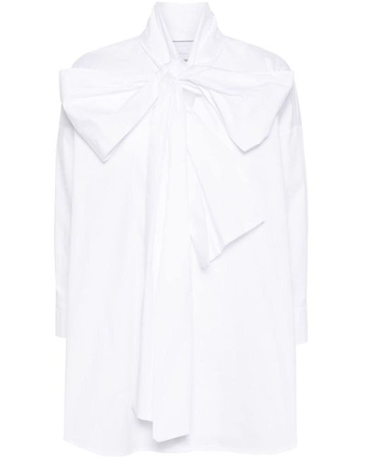 Liu Jo White Hemd mit Schleifenkragen