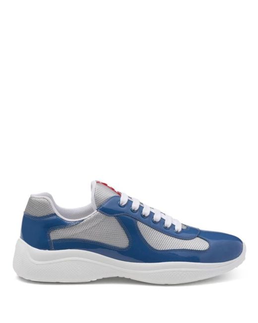 Prada Blue Americas Cup Trainers for men