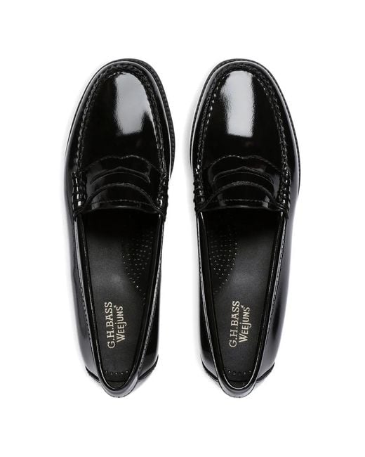 G.H.BASS Black Easy Weejuns Penny Loafers
