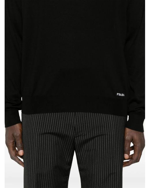 Prada Black Silk Sweater for men