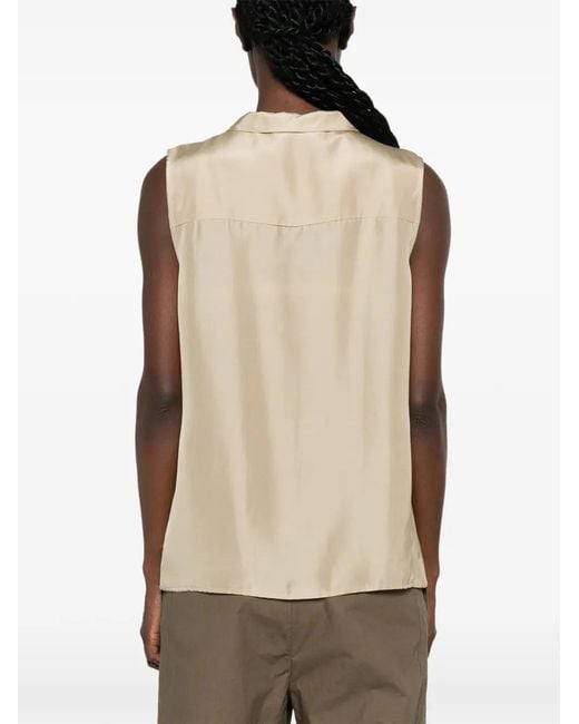 N°21 Natural Ruffled Bow-Fastening Top