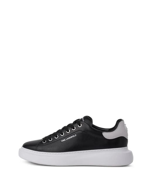 Karl Lagerfeld White Kore Ikon Relief Sneakers for men