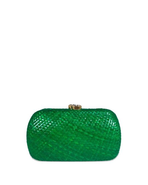Serpui Green Josephine Clutch Bag
