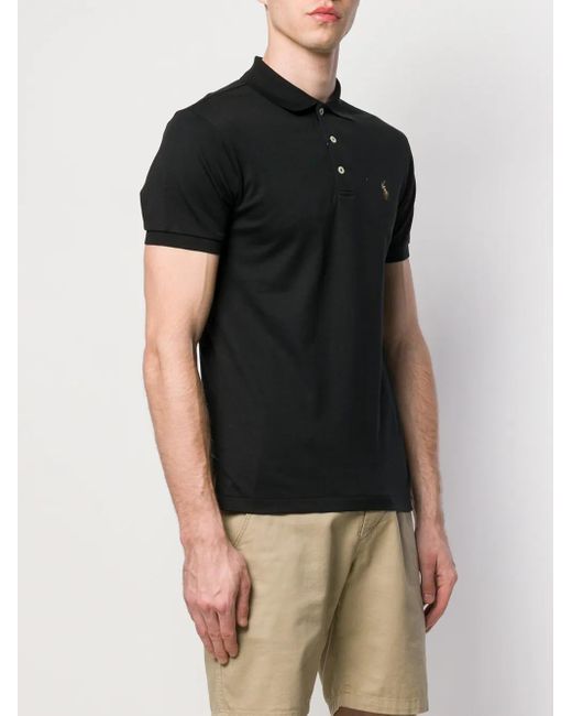 Polo Ralph Lauren Black Embroidered Logo Polo Shirt for men