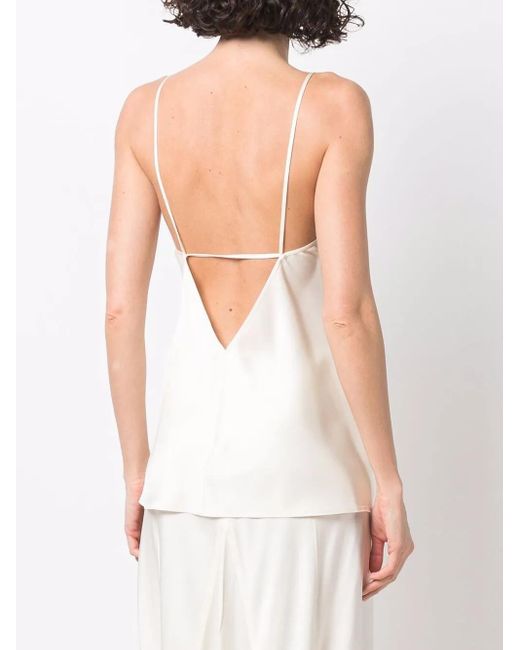 Victoria Beckham Multicolor V-Back Slip Top