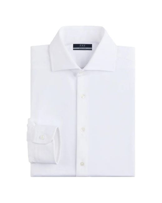 Camicia Techno di Fay in White da Uomo