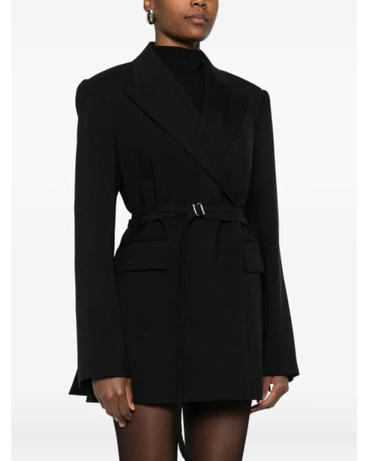 Sportmax Black Pocket Double-Breasted Jacket