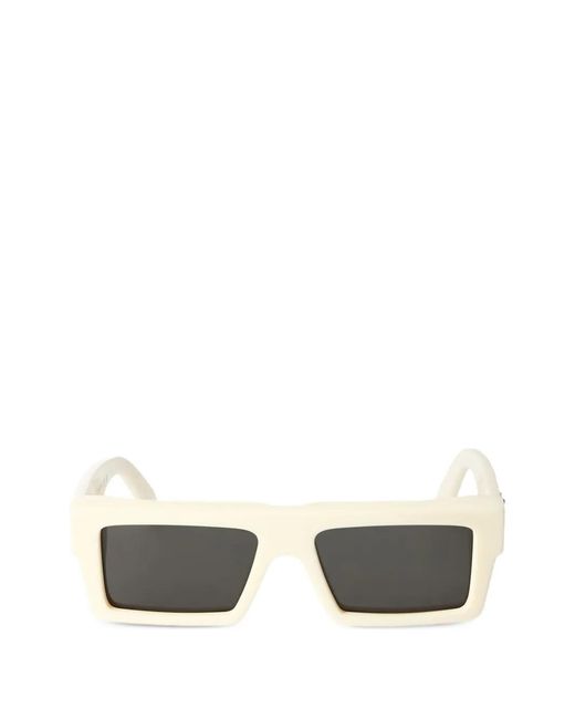 Off-White c/o Virgil Abloh Natural Ruby Rectangle-Frame Sunglasses