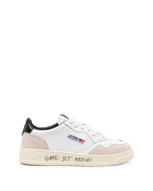 Autry White Medalist Low Sneakers for men