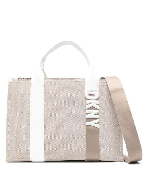 DKNY White Medium Holly Tote Bag