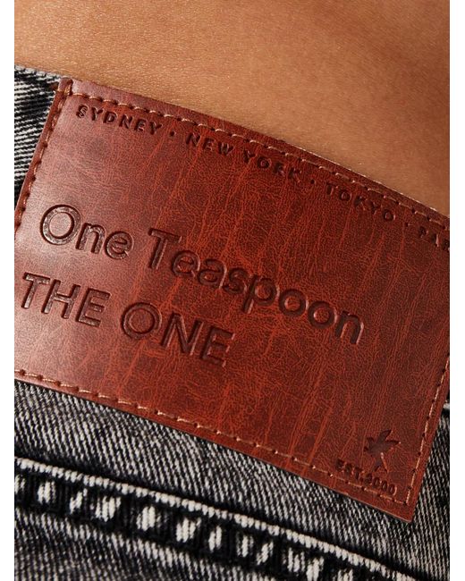 One Teaspoon Gray Lace-Up Shorts