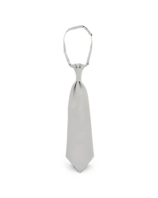 Corneliani White Pointed-Tip Ascot Tie for men