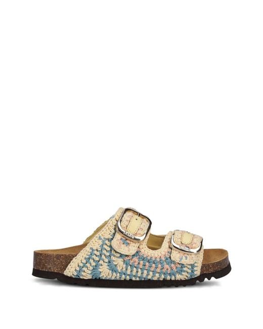 Scholl White Noelle Crocheted Sandals