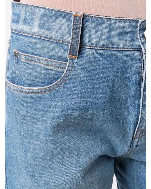 Stella McCartney Blue Salt & Pepper Logo Slim-Cut Jeans