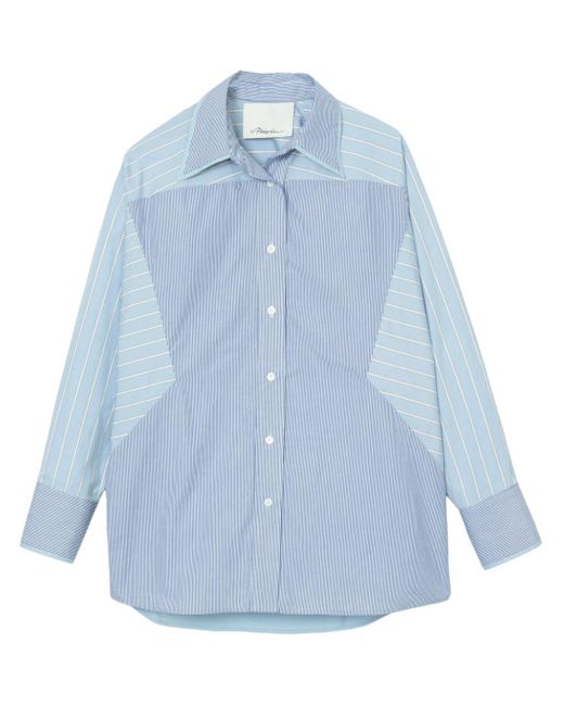 3.1 Phillip Lim Blue Striped Cotton Shirt