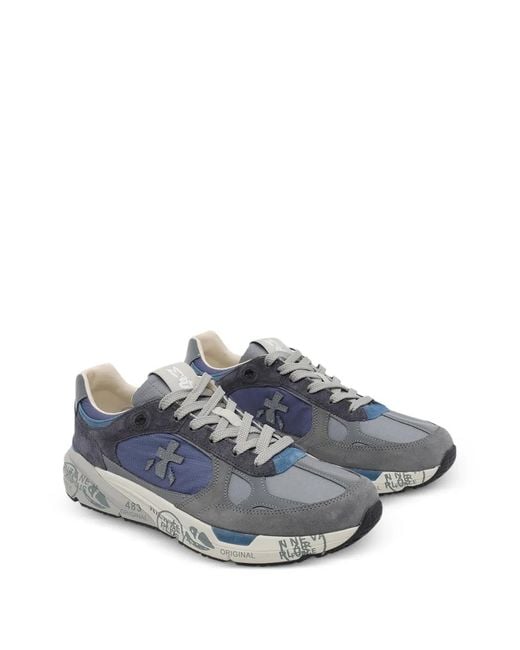 Premiata Blue Mase 25 8021 Panelled Sneakers for men