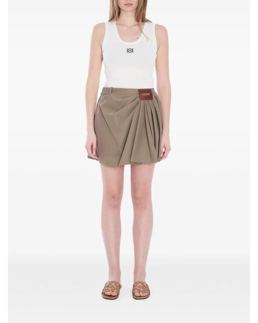 Loewe ドレープ ミニスカート Natural