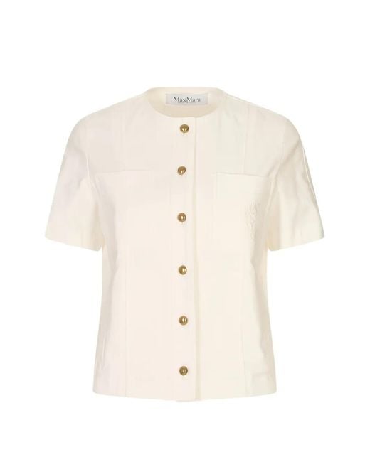 Max Mara Natural Stretch Cotton Canvas Jacket