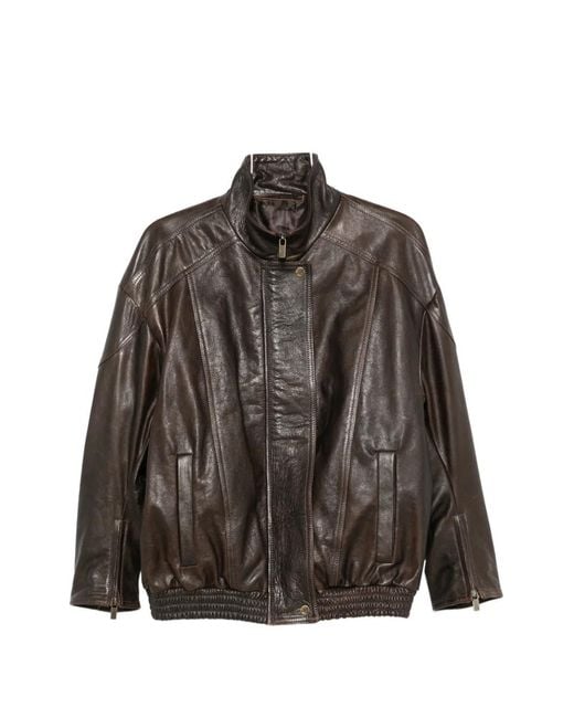 Salvatore Santoro Brown Zip-Cuff Jacket