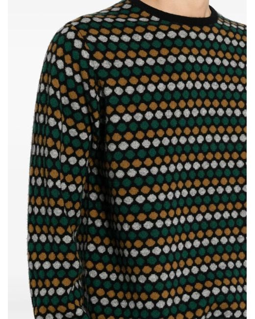 Kolor Black Polka Dot-Pattern Jumper for men