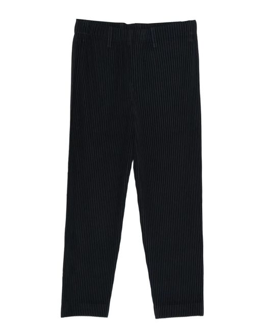 Homme Plissé Issey Miyake Black Plissé Trousers for men