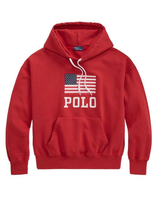 Polo Ralph Lauren Red TEEN Hoodie mit Logo-Print