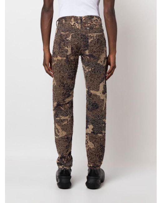 Pantalones rectos con motivo militar Givenchy de hombre de color Gray