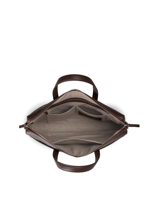 Shinola Brown Canfield Leather Briefcase