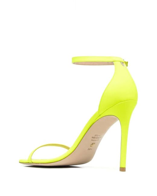 Stuart Weitzman Yellow Nudistsong Open-Toe Sandals