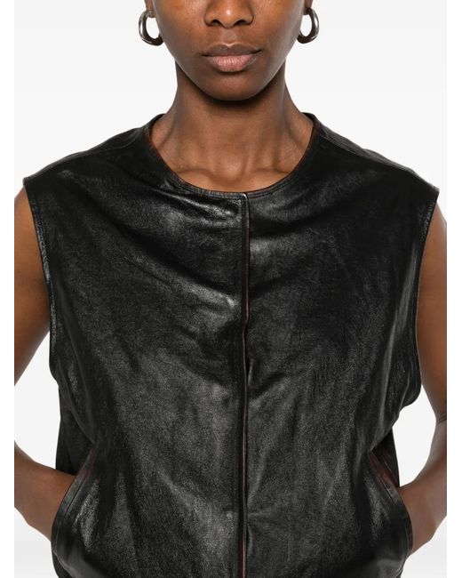 Giorgio Brato Black Zip Sleeveless Jacket
