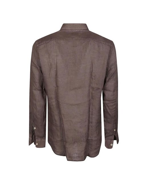 Altea Brown Chemise À Boutonnière Sur Le Devant for men