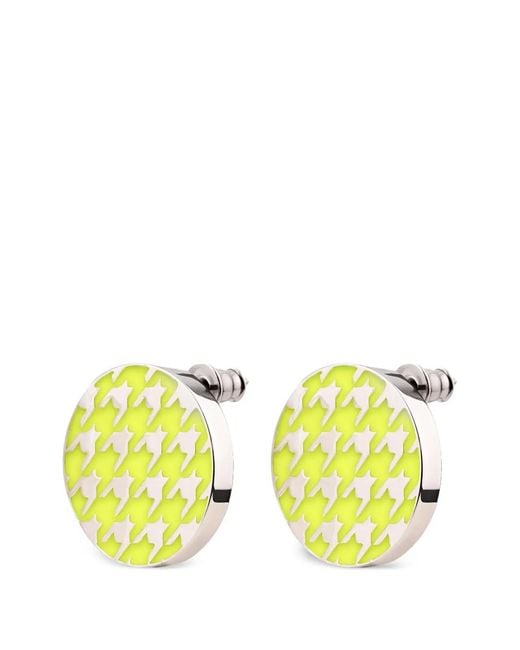 Luhta Yellow Patterned Earrings