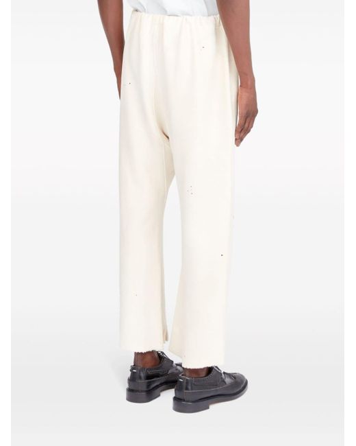 Pantalon de jogging à détail de découpe Maison Margiela pour homme en coloris White