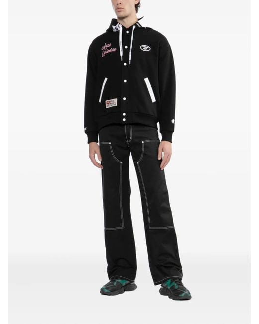 Aape By A Bathing Ape Black Moonface Bomber Jacket for men