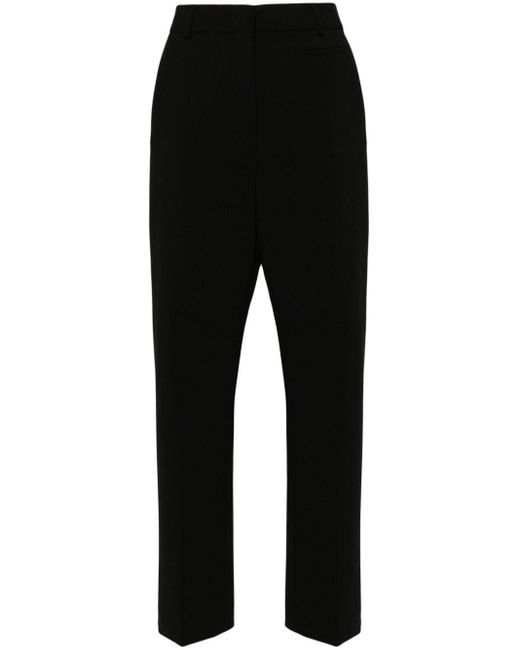 Sportmax Black Wool-blend Tailored Trousers