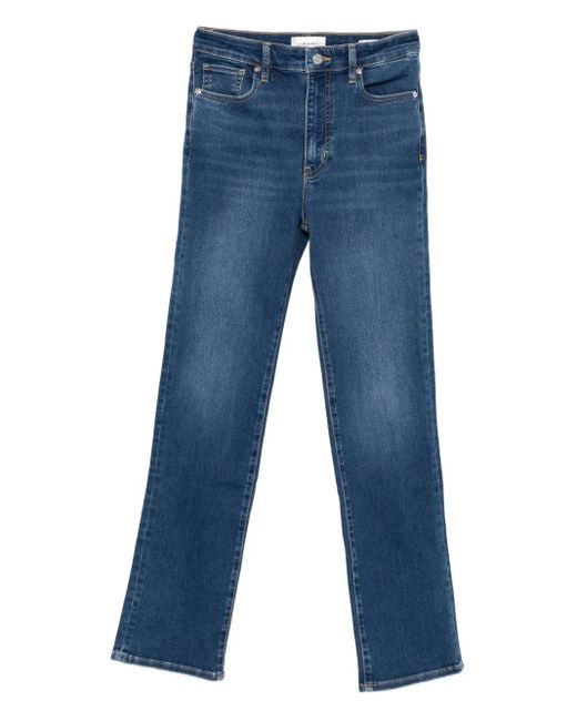 FRAME Blue Whiskering-Effect Jeans