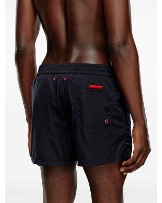 DIESEL Blue Logo-print Swim Shorts for men
