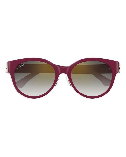 Cartier ラウンドフレーム サングラス Brown