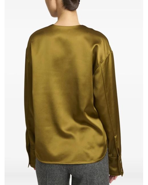 Yves Salomon Yellow Wool Blend Blouse