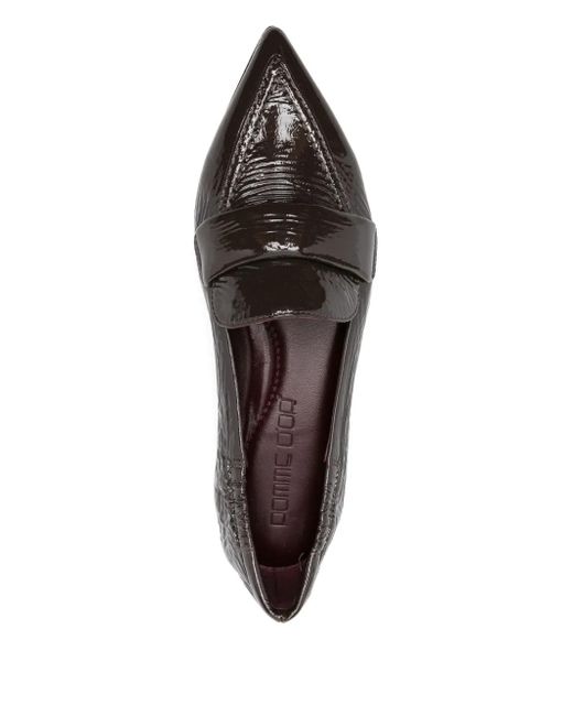 Pomme D ́Or Black Ingrid Patent-Leather Pointed Loafers