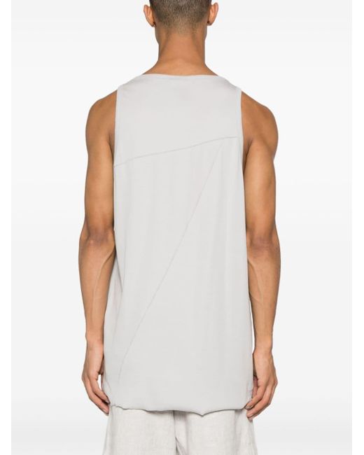 Thom Krom White Sleeveless Cotton T-shirt for men