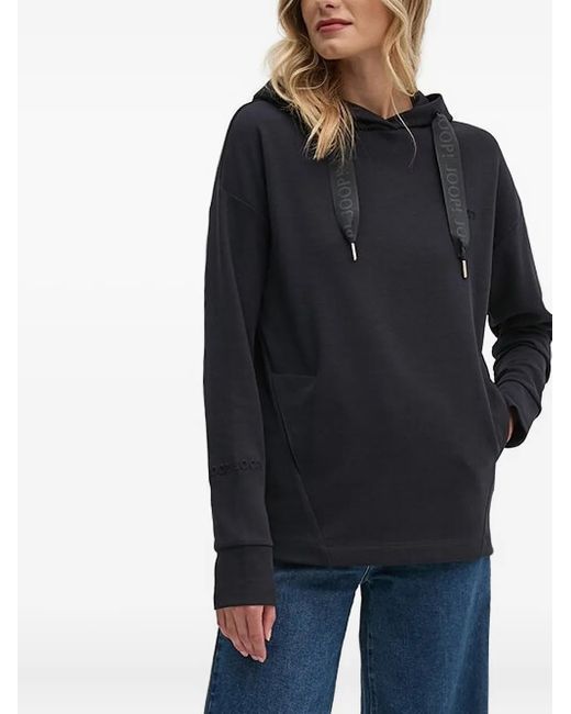 Joop! Blue Tasta Logo-Ribbon Hooded Sweatshirt